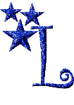 Gif lettre étoile -L- - Безплатен анимиран GIF