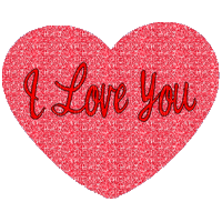i love you dans coeur rose scintillant - 無料のアニメーション GIF