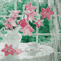 soave background animated flowers spring  lilies - GIF animate gratis