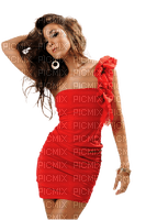 woman red femme rouge