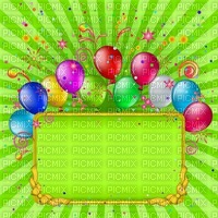 image encre bon anniversaire color effet ballons  edited by me - darmowe png
