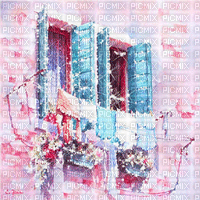 dolceluna painting gif glitter animated balcony - Δωρεάν κινούμενο GIF