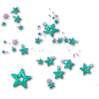 teal stars (creds to owner) - zadarmo png