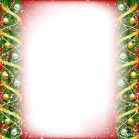 soave frame christmas branch ball red green - png grátis