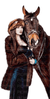 woman with horse bp - Free PNG