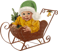 Christmas, sled, boy, winter. Leila - png gratis