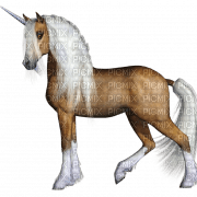 Unicorn horse flaxen chestnut - ücretsiz png