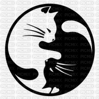 Yin and yang cats - gratis png