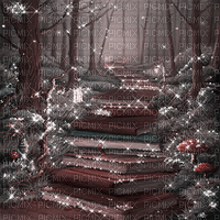 background animated fantasy forest tree - GIF animado gratis