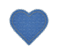 jeans heart patch Bb2 - PNG gratuit
