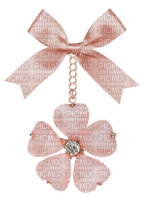 Kaz_Creations  Pink Deco Scrap Colours Ribbons Bows  Flower Hanging Dangly Things - Free PNG