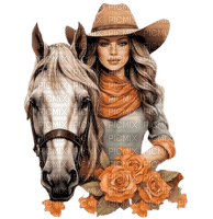 frau, woman, femme, cowgirl, autumn - gratis png