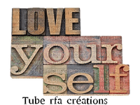 rfa créations - love yourself - zdarma png