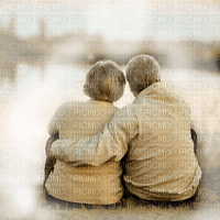 old couple love - PNG gratuit