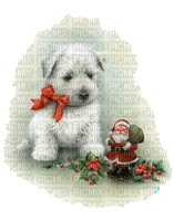 Kaz_Creations Animals Christmas Dog Pup Santa - Free animated GIF