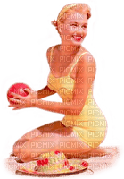 Pin up summer vintage woman - 無料png