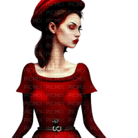 kikkapink fashion woman elegant red autumn - 無料png