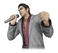 Kazuma Kiryu yakuza singing cool - Free PNG
