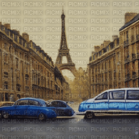 kikkapink paris background car painting - бесплатно png