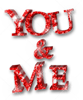 You & Me.Text.Red - kostenlos png