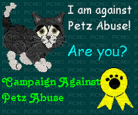 Petz Campaign Against Petz Abuse - Bezmaksas animēts GIF