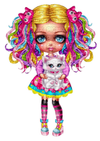 cookie doll puppe anime girl poupée cat tube - ingyenes png