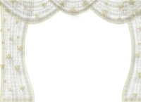 white curtain with flowers - 免费PNG
