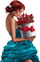 Woman with roses. Leila - besplatni png