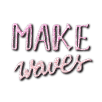 text pink white waves glitter summer dolceluna - 無料png