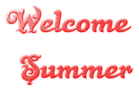 welcome summer text red - gratis png