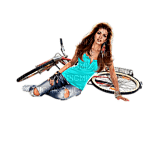 woman with bicycle bp - darmowe png