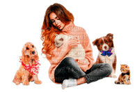 winter woman with animals by nataliplus - png gratis