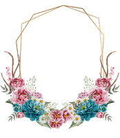kikkapink frame vintage floral - besplatni png