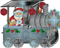 Christmas Train - GIF animado grátis