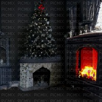 Black Christmas Home - gratis png