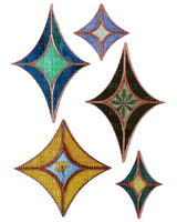 stained glass stars - png gratuito
