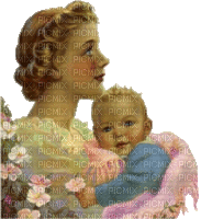 Mutter, Baby, Vintage - Безплатен анимиран GIF
