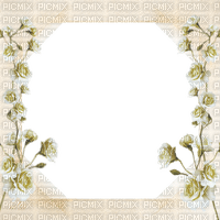 frame-beige-flower - ilmainen png
