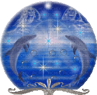 dolphin globe - Бесплатни анимирани ГИФ