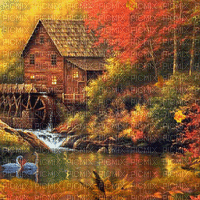 Animated Autumn Scenery Background - Besplatni animirani GIF