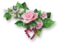 Déco fleurs-coeur - Free PNG