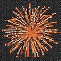 Orange Pixel Firework - Free PNG