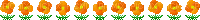 orange flower divider - GIF animado gratis