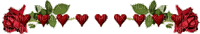 Animated Rose and Hearts Border - GIF เคลื่อนไหวฟรี