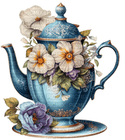 blue, vintage, pitcher, coffee, lanceur - 無料png