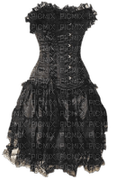cecily-robe dentelle noire - 免费PNG