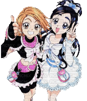 Futari wa Precure Cure Black and Cure White - GIF animado gratis