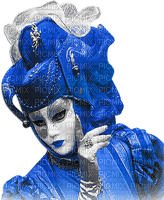 soave woman mask carnival venice black white blue - δωρεάν png