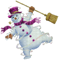 bonhomme de neige - GIF animé gratuit