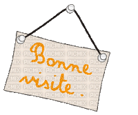 text bonne visite letter deco  friends family gif anime animated animation tube sign signe - 免费动画 GIF